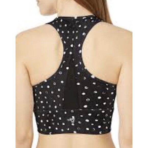 BETSEY JOHNSON POLKA DOT SPORTS BRA M breathable full support coverage active - Picture 3 of 8